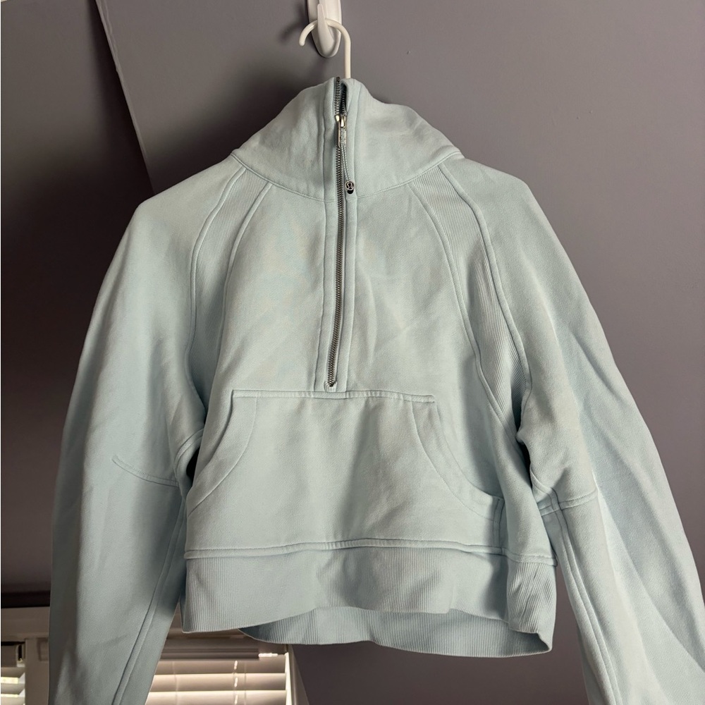 Light Blue Half-Zip Pullover